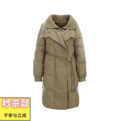 保暖白鸭绒长款羽绒服