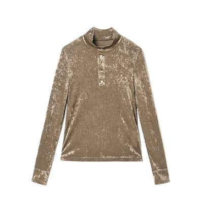 舒适套头上衣微弹针织衫