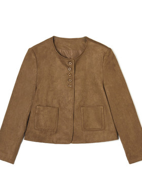 2026年春装Outlets专柜 ZW系列舒适质感长袖上衣单排扣宽松外套女