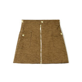 新款 Outlets专柜撤柜正品 深圳南油NY春装 小个子A字中裙含PU半身裙