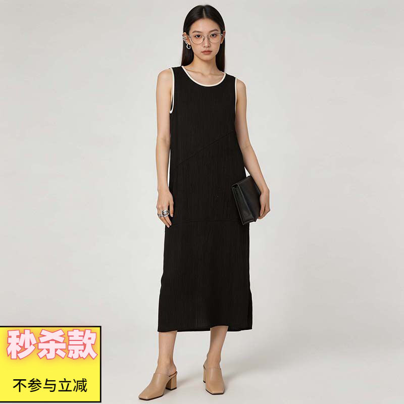 休闲长裙套头背心连衣裙