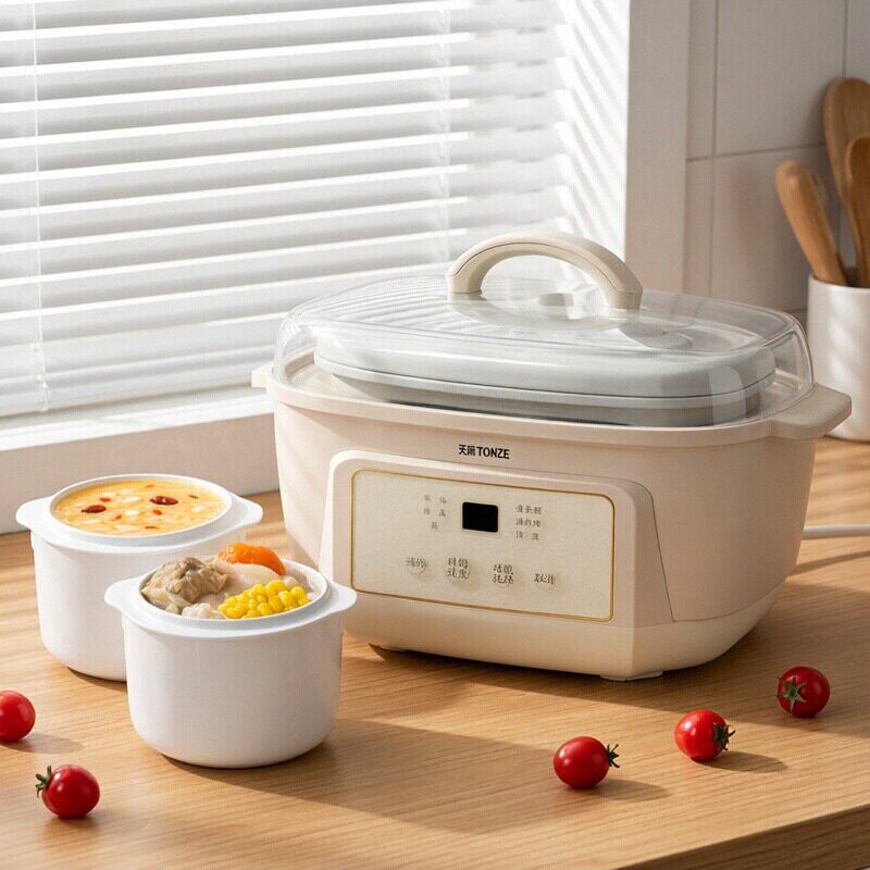 天际隔水炖电炖炖锅陶瓷1.6L升家用2-3人多功能煲汤煮粥燕窝炖盅