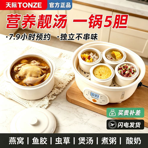 天际隔水炖陶瓷电炖盅全自动