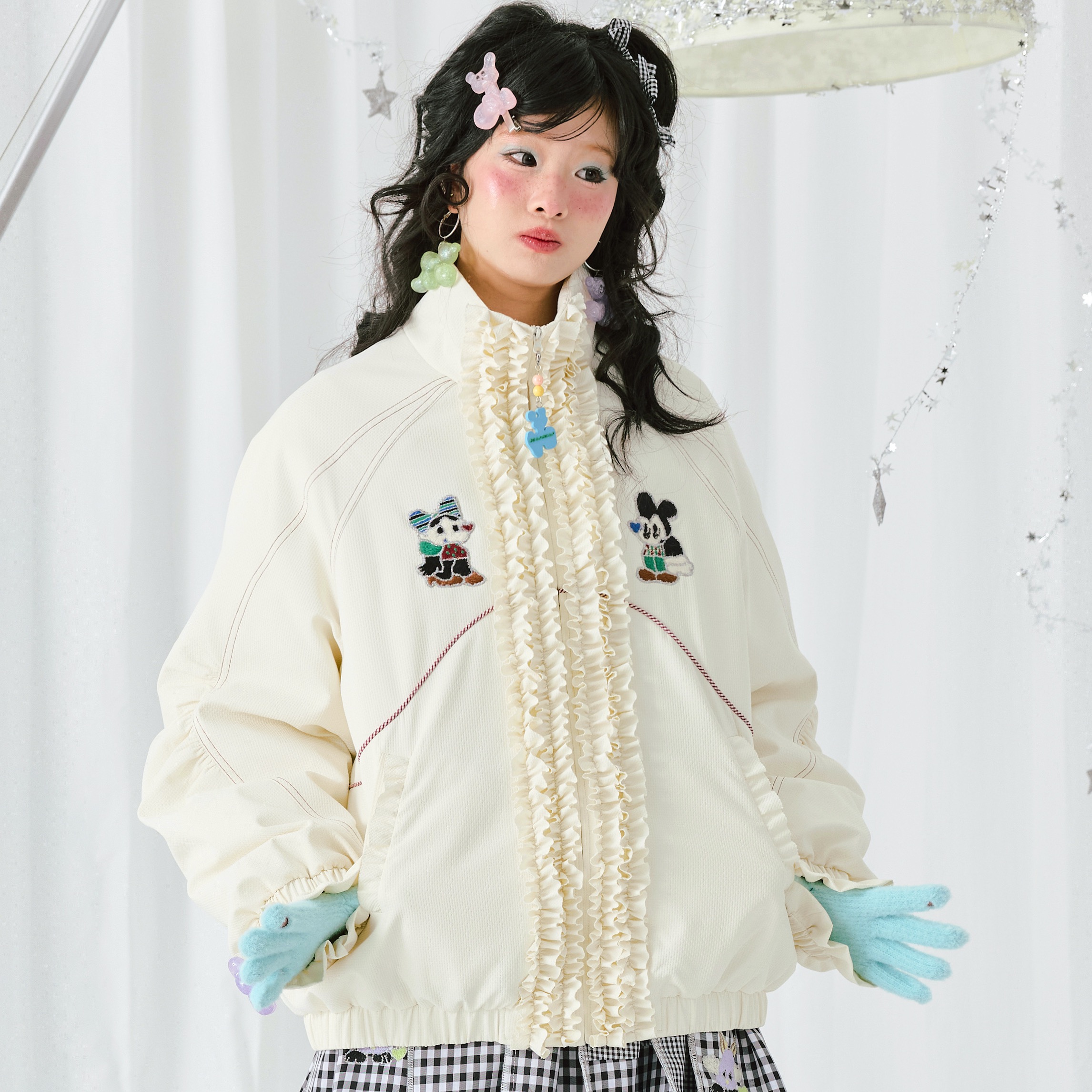 HELPHELP外星社米色棉服外套