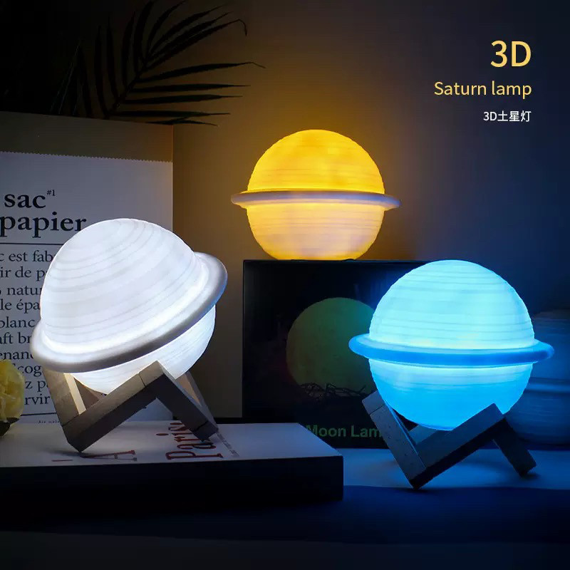 创意土星小夜灯卧室床头氛围灯网红爆款礼物节日活动diy手工摆件