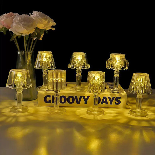 ins风折射水晶小台灯卧室床头高级感聚会氛围灯闺蜜同学生日礼物