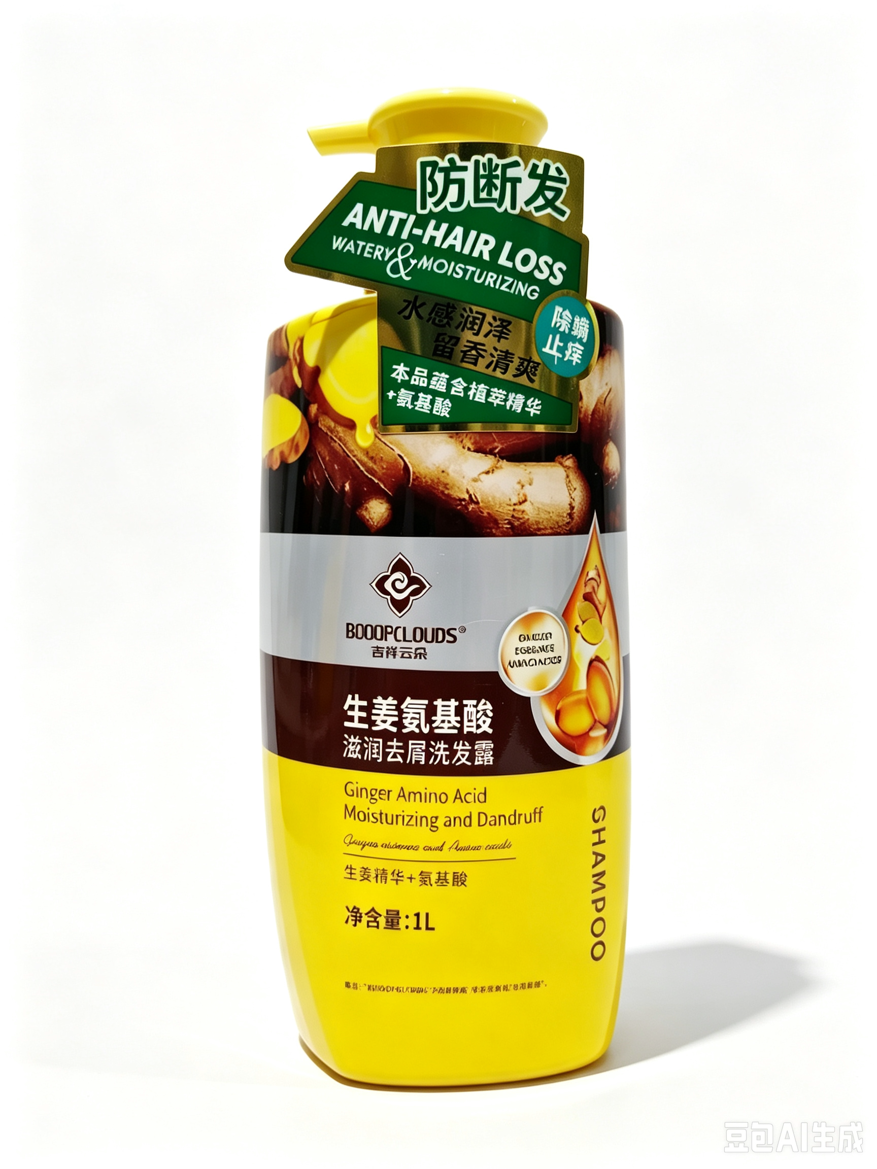 升级版全家福大容量生姜氨基酸滋润去屑洗发海藻控油社团海淘时尚