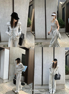 OPS LA MODE 德绒手感绒软舒适lulu卫衣卫裤三件套装