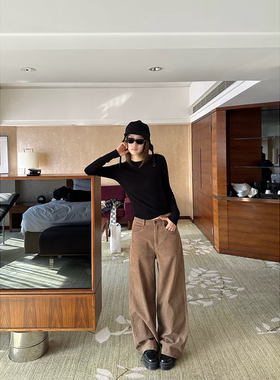 OPS LA MODE 12.14 20:00 桂香奶乌 栗子色灯芯绒裤