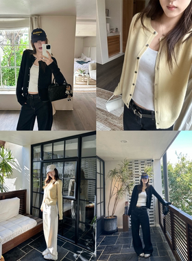 OPS LA MODE 9.21 20:00 极细高支110毛条全羊毛小开衫