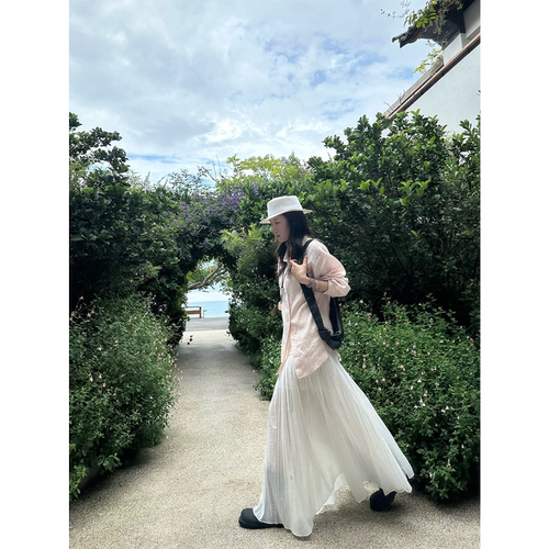 OPS LA MODE 9.21 20:00 Lemaire感复杂工艺清透压皱长半裙