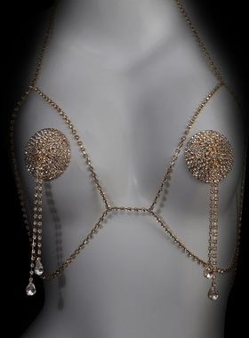 欧美跨境饰品超闪水钻文胸项链