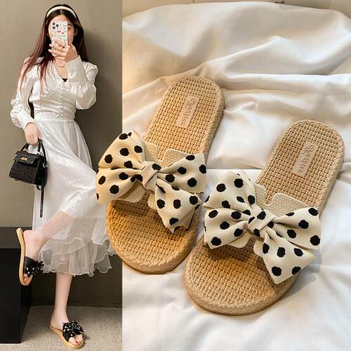 2025新款时尚百搭蝴蝶结凉拖鞋