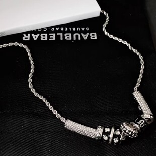 新潮时髦百搭基础款潘多啦元素项链潮酷蹦迪情侣古巴风嘻哈锁骨链