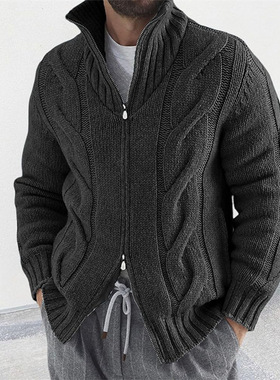long sleeved knitted sweater, fashion men's cardigan sweater