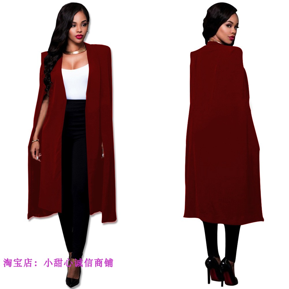 Long Cloak Large size 4xl 3xl 2xl Women's Suit Coat 风衣外套