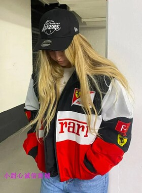 Printed cotton clip long sleeved motorcycle jacket 外套夹克