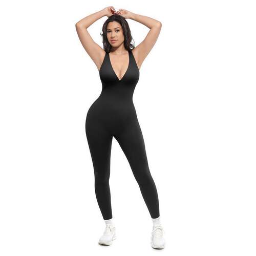 fitness vest yoga jumpsuit, sports back jumpsuit, long pants