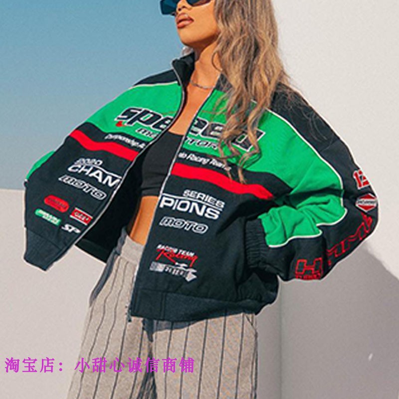 休闲宽松长袖风衣机车外套