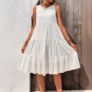 women 时尚 loose dress 女宽松度假连衣裙 vacation Fashionable