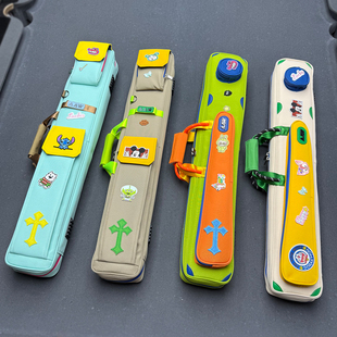 AAW台球杆包时尚新款撞色高颜值九球杆袋二分之一冲打跳六孔杆套