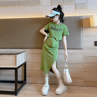 女童连衣裙夏季2026新款儿童女孩洋气夏款套装裙大童女装夏装裙子