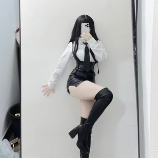 特大码女装微胖MM200斤遮肚收腰衬衫长袖修身显瘦校园风外套衬衣