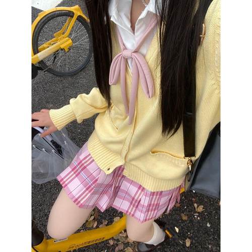 胖MM大码粉色芭比jk学生格裙糖果制服百褶裙学院校供感短裙半身裙