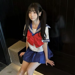 水手服美少女战士稀有色jk制服日系学生套装 新款 套裙 夏季 胖MM大码