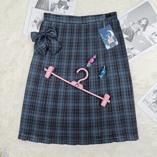胖MM大码JK正统格裙校供新款日系半身裙原创爆款海苔中长裙55CM女