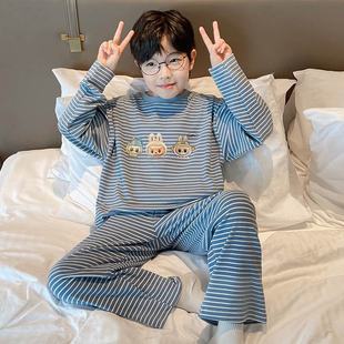 2025睡衣套装秋衣秋裤德绒保暖内搭体恤中大童长袖秋冬儿童家居服