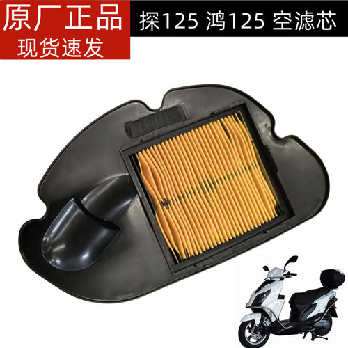 钱江踏板车探125/QJ125T-6C/6G 空滤芯 空气滤芯器 纸滤芯原装