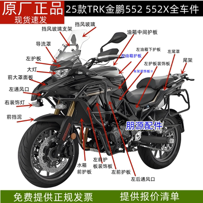 贝纳利TRK金鹏552油箱护板面板前挡泥552X后视镜鹰嘴尾罩大灯挡风