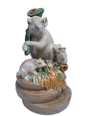 十二生肖老鼠吉祥物印章工艺品