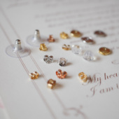 HONEY.耳堵合集 请勿单拍 s925银镀蝴蝶飞碟14k纯金硅胶拧螺丝