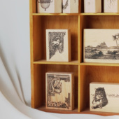 原创轻复古木质印章造景手帐打底文具印章 in1制物 埃及物语