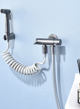 枪灰色卫生间厕所冲洗妇洗器马桶伴侣水龙头增压喷枪喷头卫浴用品