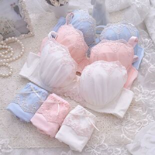 日单胖MM糖果色大码文胸套装85D85E90B90C90E95B95C95D100B100C