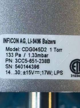 议价询价英福康真空计PCG554。七个