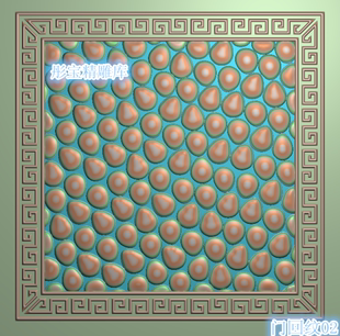 门回纹精雕图jdp 浮雕图 灰度图bmp 木雕门回纹 电脑雕刻 带线