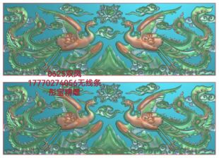 双凤凤凰精雕图灰度图古建 双凤精雕图电脑雕刻图 凤凰石雕图
