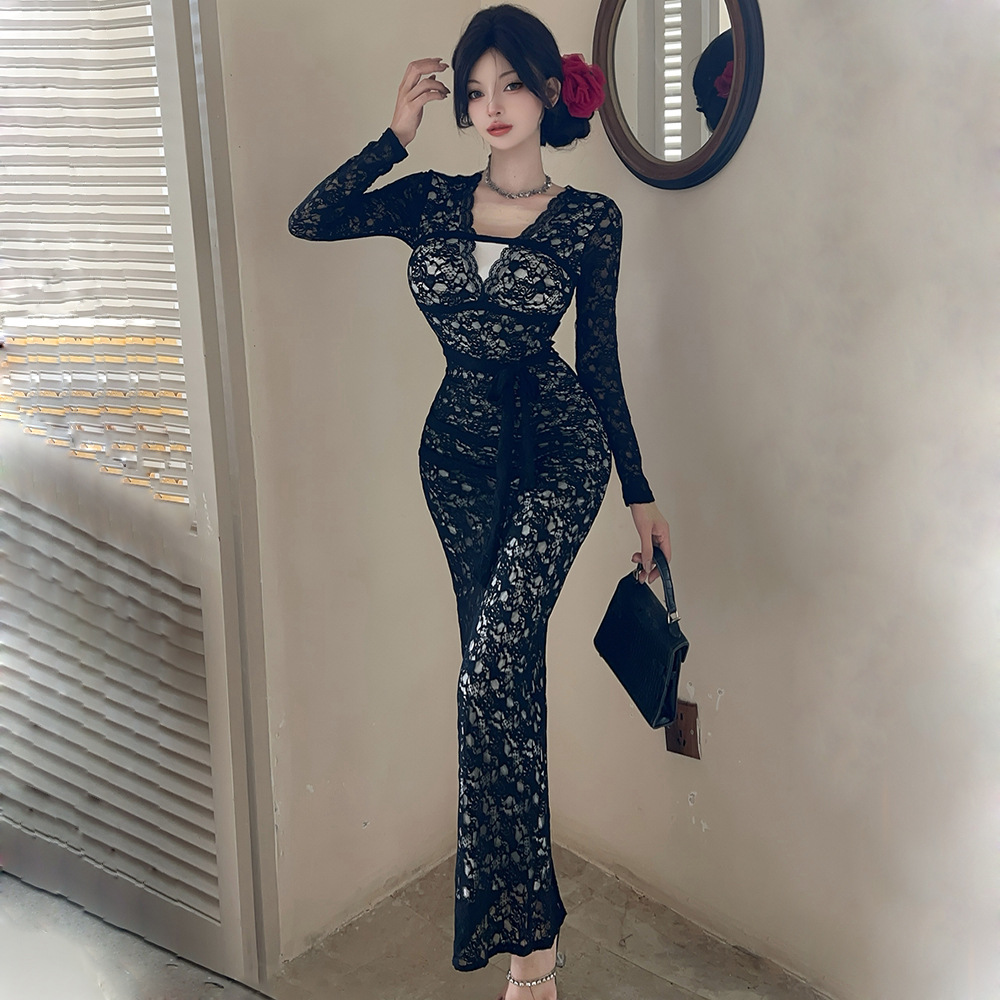 连衣裙新款修身显瘦包臀长裙