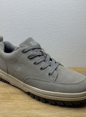 CAT卡特彼勒男鞋牛反绒皮休闲板鞋圆头系带户外运动鞋防滑耐磨