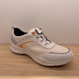 Hush Puppies暇步士男鞋真皮免系带休闲鞋小白鞋春秋超轻户外运动