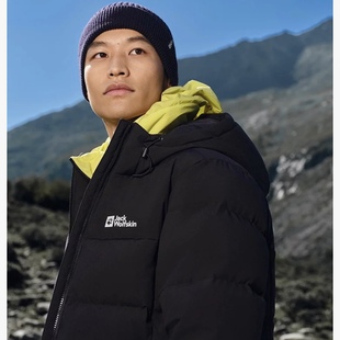 Jack Wolfskin狼爪男装冬季羽绒服连帽保暖外套防风防水户外休闲