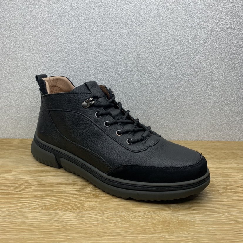 Hush Puppies暇步士男鞋超轻休闲高帮牛皮系带运动板鞋B4T12,流行男鞋,高帮鞋,淘宝优惠券,粉丝福利购,淘宝优惠卷