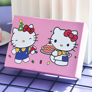hellokitty礼盒空盒子送女孩生日礼物盒精美仪式感口红香水包装盒