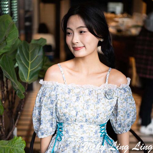 法式可爱棉印花英国小众