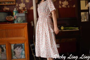 利伯缇liberty 粉玫瑰休闲连衣裙设计感小众夏限时新品特恵