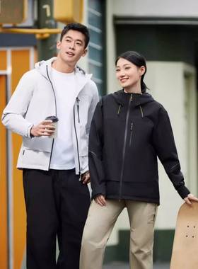 探路者GORE-TEX单层冲锋衣男女同款户外防水徒步外套 TABBAM80075